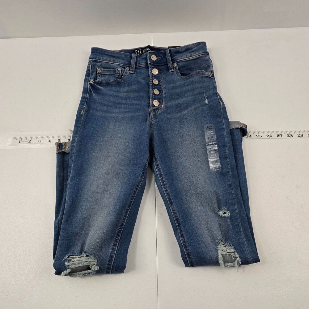 NWT Gap super stretch high rise universal jegging legging jeans‎ 2/26r blue 5717